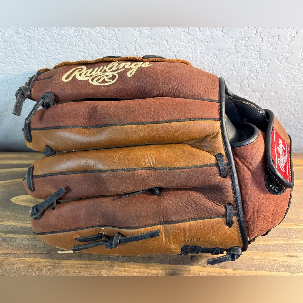 Rawlings RBG36TBR RH 12.5" Leather Zero Shock Baseball Glove Left Hand Throw - Picture 10 of 12